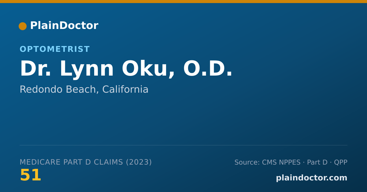 Shareable card for Lynn Oku, O.D. - Optometrist, Redondo Beach, CA