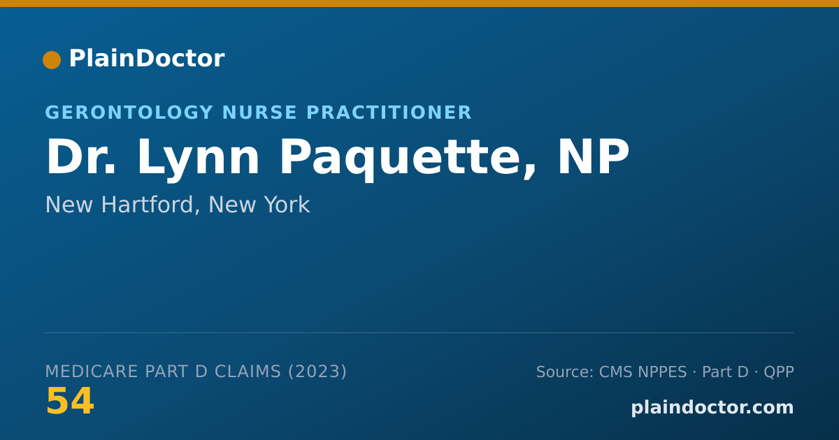 Shareable card for Lynn Paquette, NP - Gerontology Nurse Practitioner, New Hartford, NY