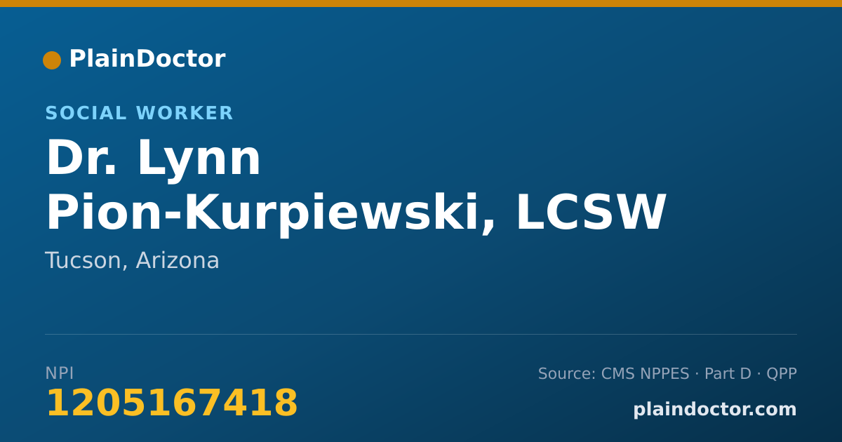 Shareable card for Lynn Pion-Kurpiewski, LCSW - Social Worker, Tucson, AZ