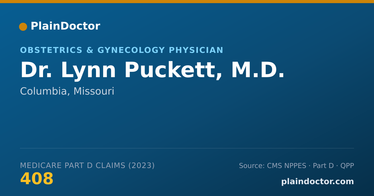 Shareable card for Lynn Puckett, M.D. - Obstetrics & Gynecology Physician, Columbia, MO