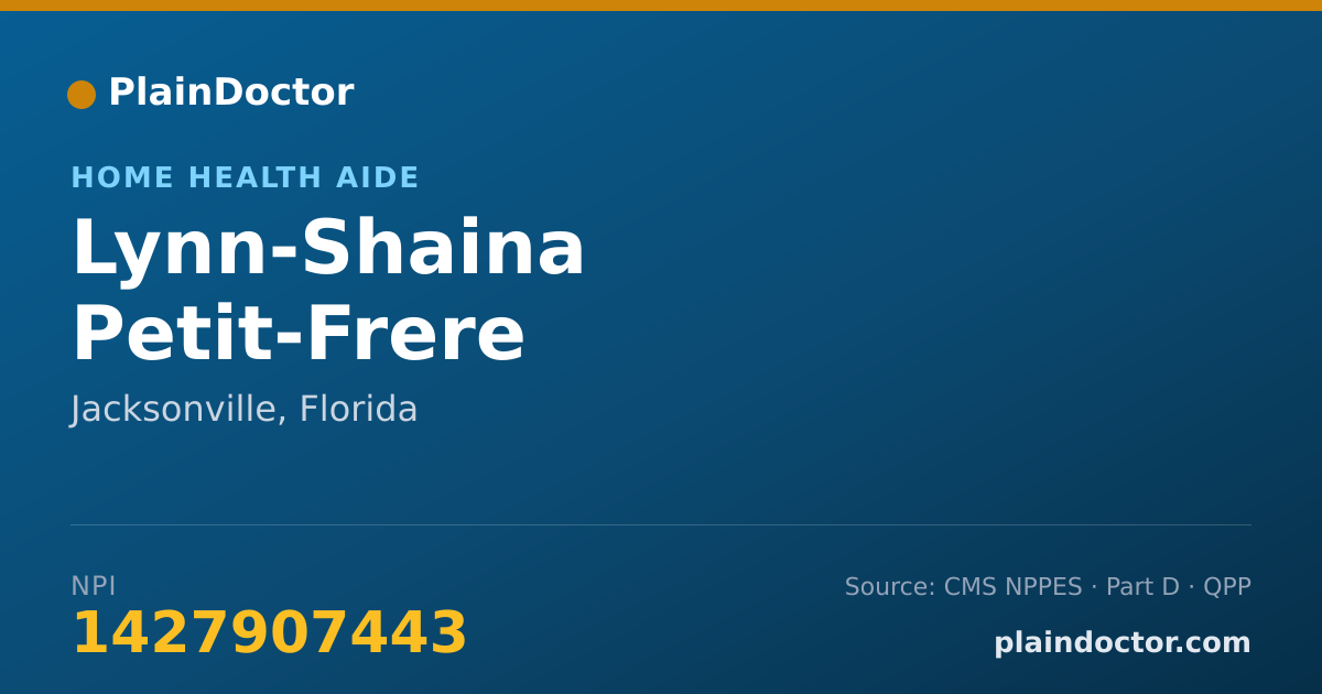 Shareable card for Lynn-Shaina Petit-Frere - Home Health Aide, Jacksonville, FL