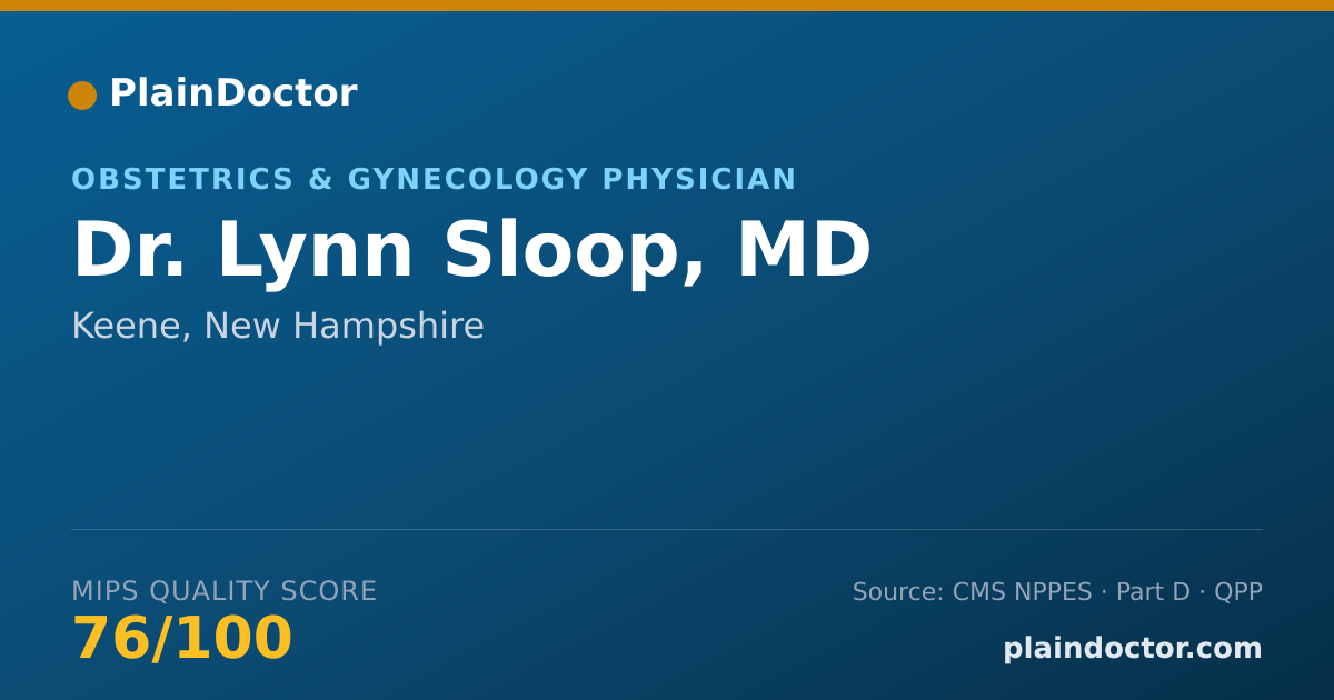 Shareable card for Lynn Sloop, MD - Obstetrics & Gynecology Physician, Keene, NH