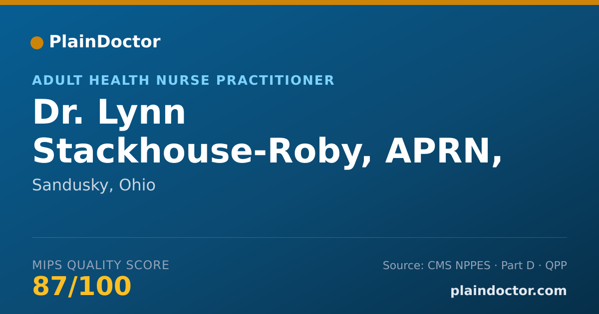 Shareable card for Lynn Stackhouse-Roby, APRN, DNP - Adult Health Nurse Practitioner, Sandusky, OH