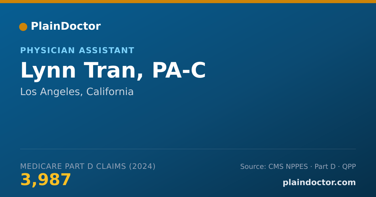 Shareable card for Lynn Tran, PA-C - Physician Assistant, Los Angeles, CA
