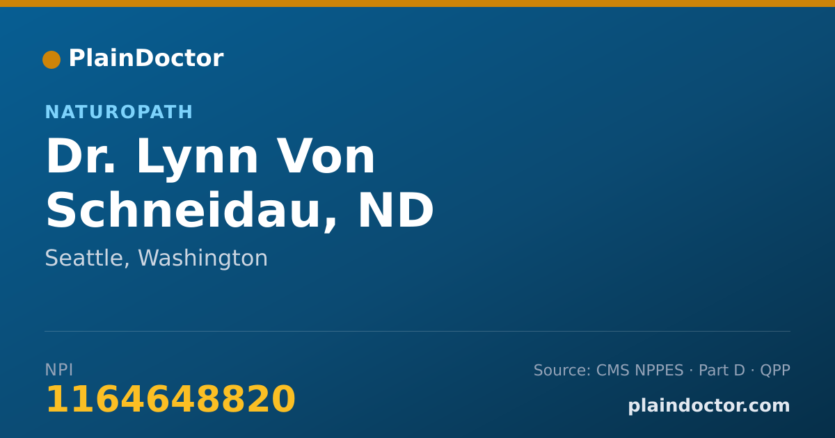 Shareable card for Lynn Von Schneidau, ND - Naturopath, Seattle, WA