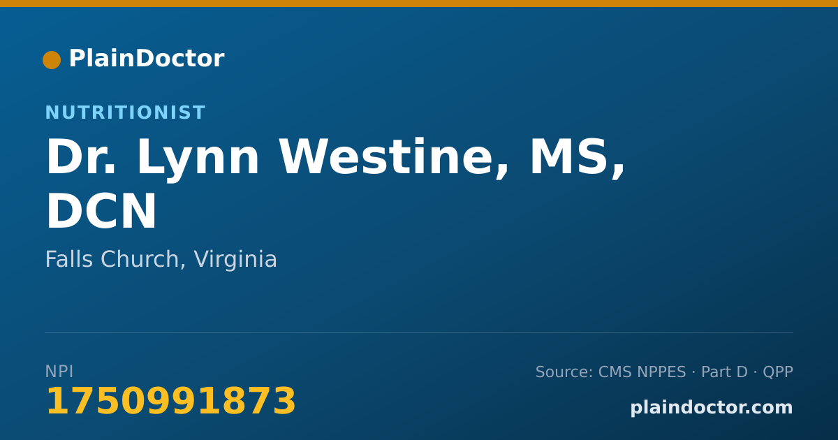 Shareable card for Lynn Westine, MS, DCN - Nutritionist, Falls Church, VA