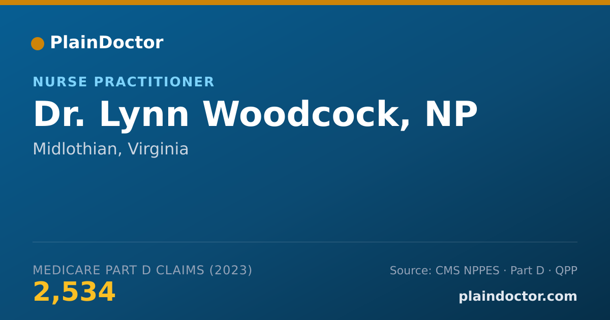 Shareable card for Lynn Woodcock, NP - Nurse Practitioner, Midlothian, VA