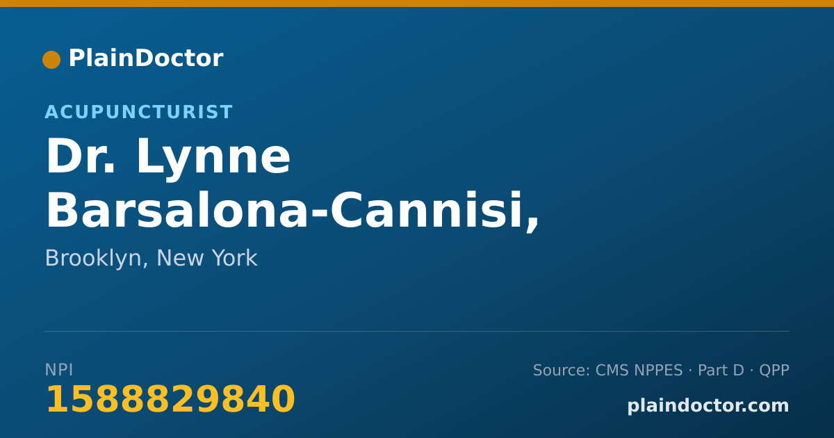 Shareable card for Lynne Barsalona-Cannisi, L.AC. - Acupuncturist, Brooklyn, NY