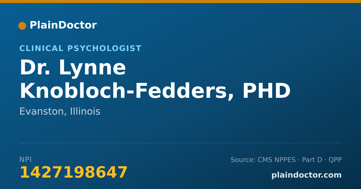 Shareable card for Lynne Knobloch-Fedders, PHD - Clinical Psychologist, Evanston, IL