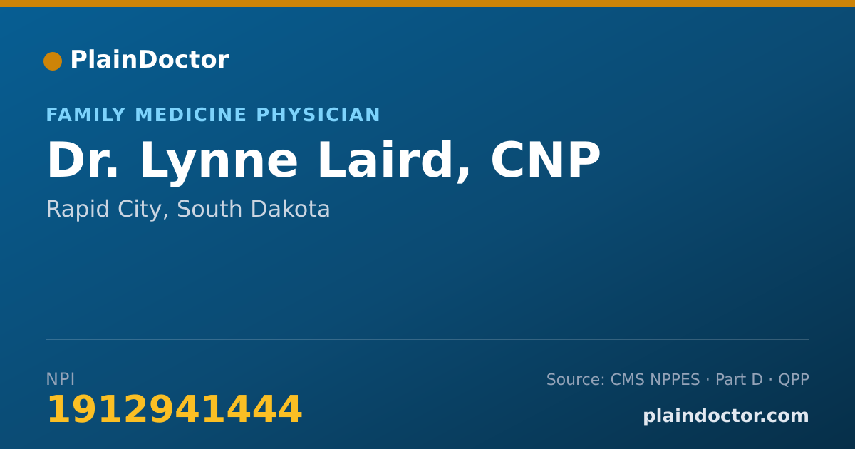 Shareable card for Lynne Laird, CNP - Family Medicine Physician, Rapid City, SD
