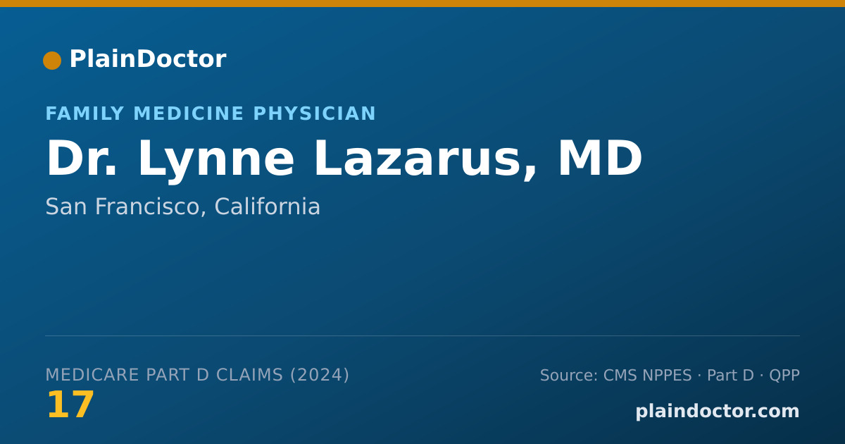 Shareable card for Lynne Lazarus, MD - Family Medicine Physician, San Francisco, CA