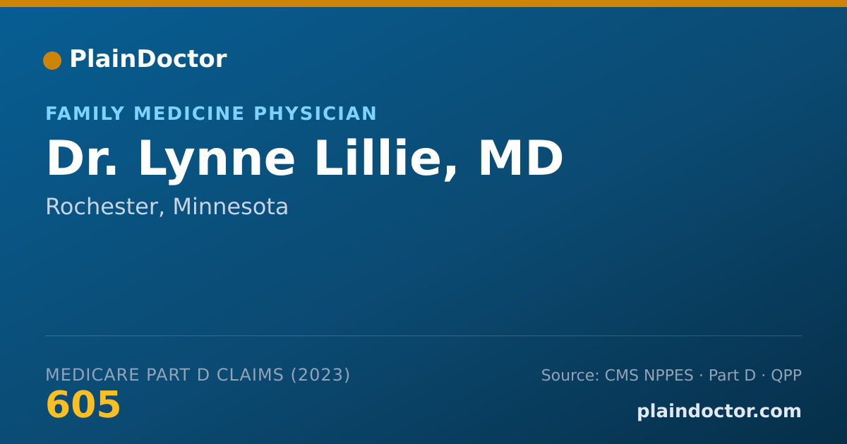 Shareable card for Lynne Lillie, MD - Family Medicine Physician, Rochester, MN