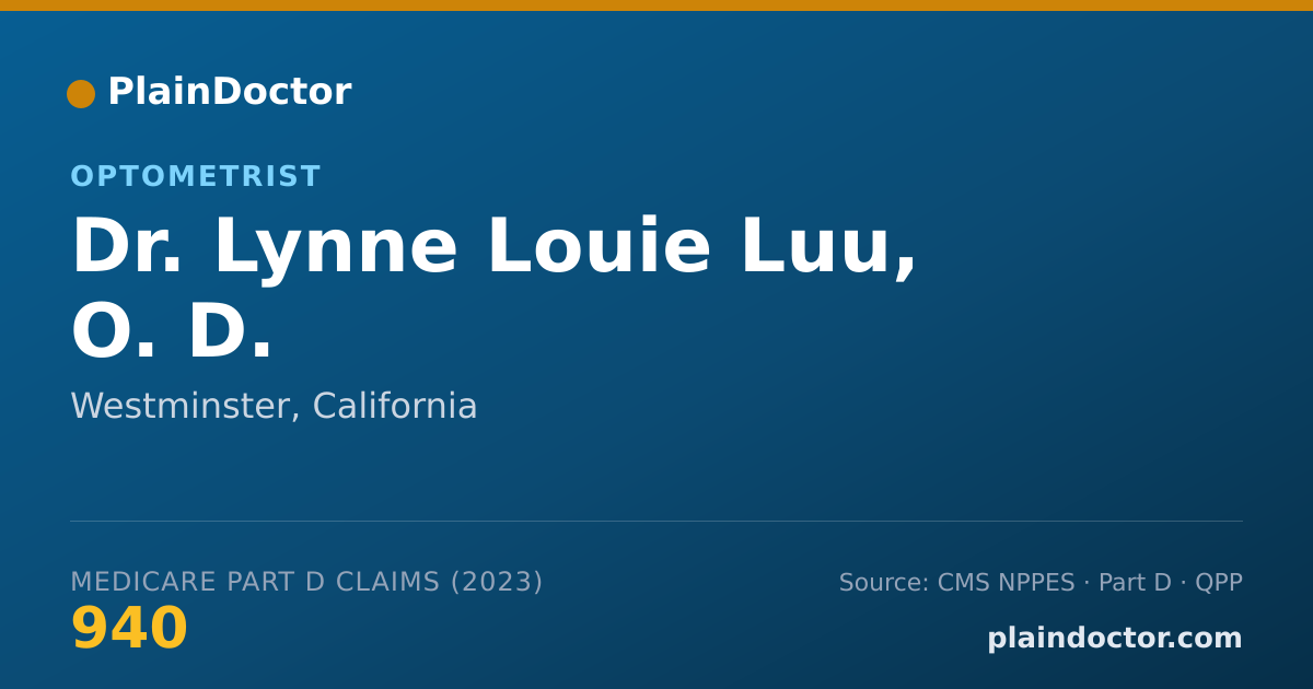 Shareable card for Lynne Louie Luu, O. D. - Optometrist, Westminster, CA