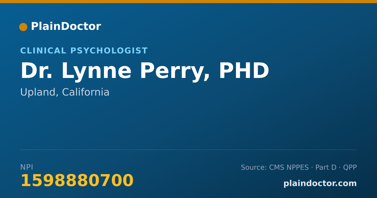 Shareable card for Lynne Perry, PHD - Clinical Psychologist, Upland, CA
