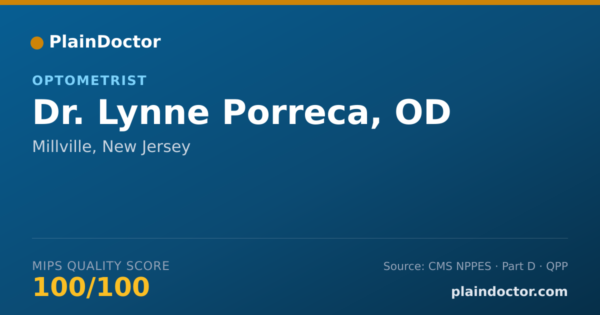 Shareable card for Lynne Porreca, OD - Optometrist, Millville, NJ