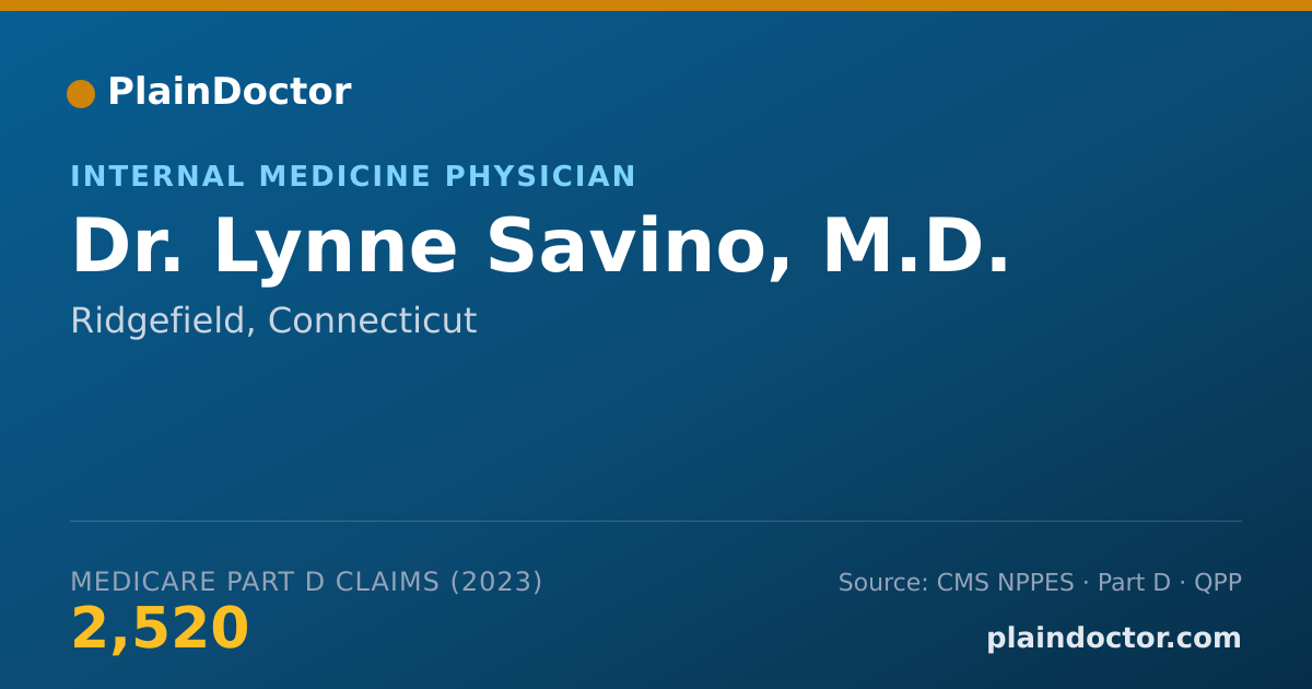 Shareable card for Lynne Savino, M.D. - Internal Medicine Physician, Ridgefield, CT