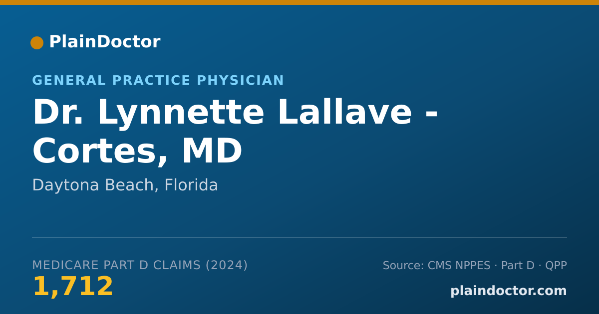 Shareable card for Lynnette Lallave - Cortes, MD - General Practice Physician, Daytona Beach, FL