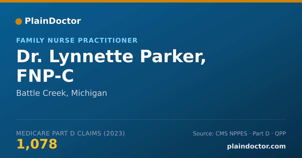 Shareable card for Lynnette Parker, FNP-C - Family Nurse Practitioner, Battle Creek, MI
