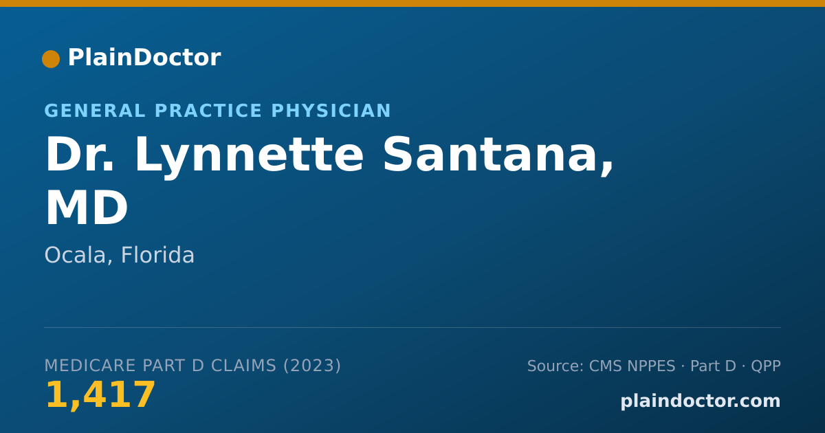 Shareable card for Lynnette Santana, MD - General Practice Physician, Ocala, FL