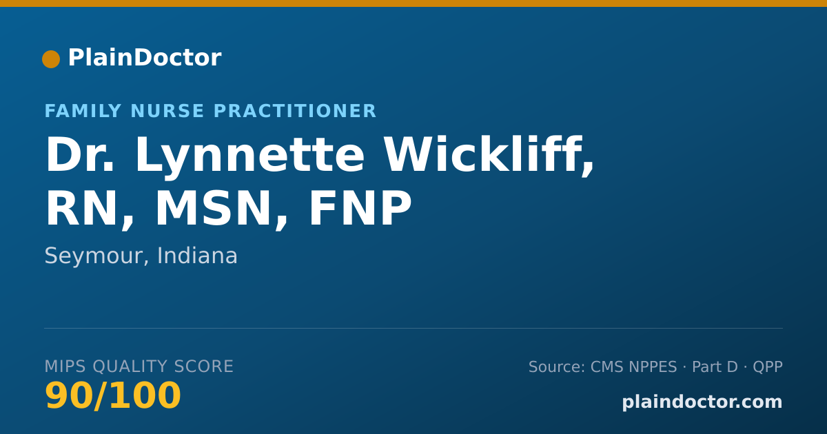 Shareable card for Lynnette Wickliff, RN, MSN, FNP - Family Nurse Practitioner, Seymour, IN