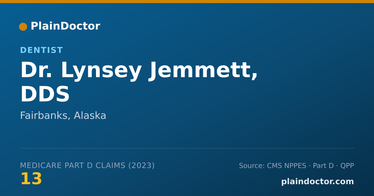Shareable card for Lynsey Jemmett, DDS - Dentist, Fairbanks, AK
