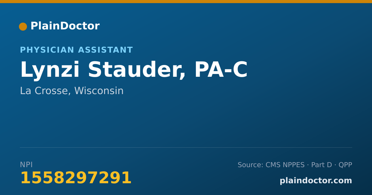 Shareable card for Lynzi Stauder, PA-C - Physician Assistant, La Crosse, WI