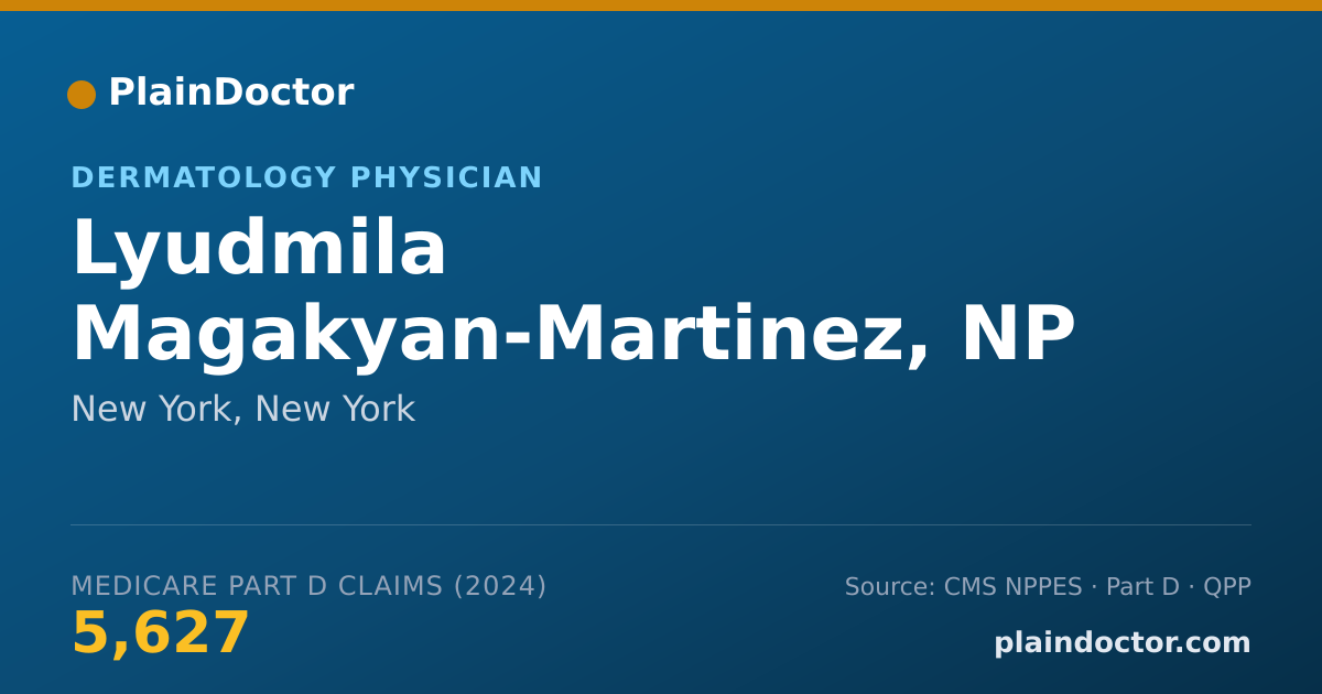 Shareable card for Lyudmila Magakyan-Martinez, NP - Dermatology Physician, New York, NY