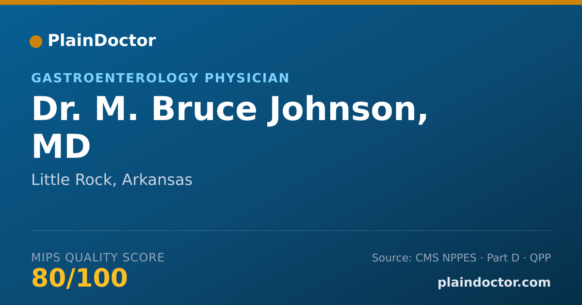 Shareable card for M. Bruce Johnson, MD - Gastroenterology Physician, Little Rock, AR
