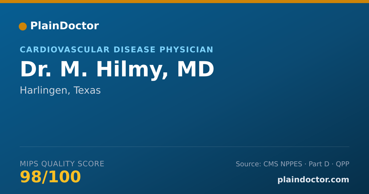 Shareable card for M. Hilmy, MD - Cardiovascular Disease Physician, Harlingen, TX
