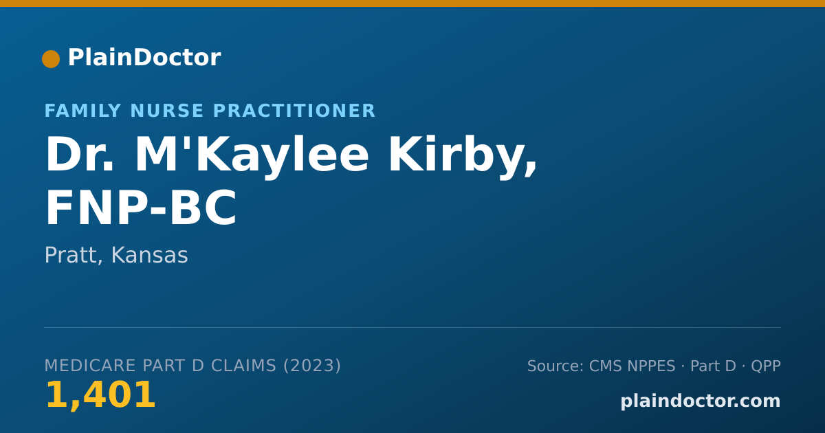 Shareable card for M'Kaylee Kirby, FNP-BC - Family Nurse Practitioner, Pratt, KS