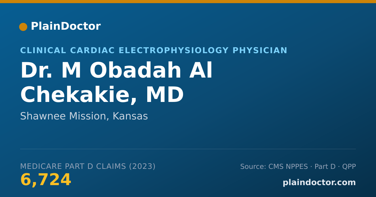 Shareable card for M Obadah Al Chekakie, MD - Clinical Cardiac Electrophysiology Physician, Shawnee Mission, KS