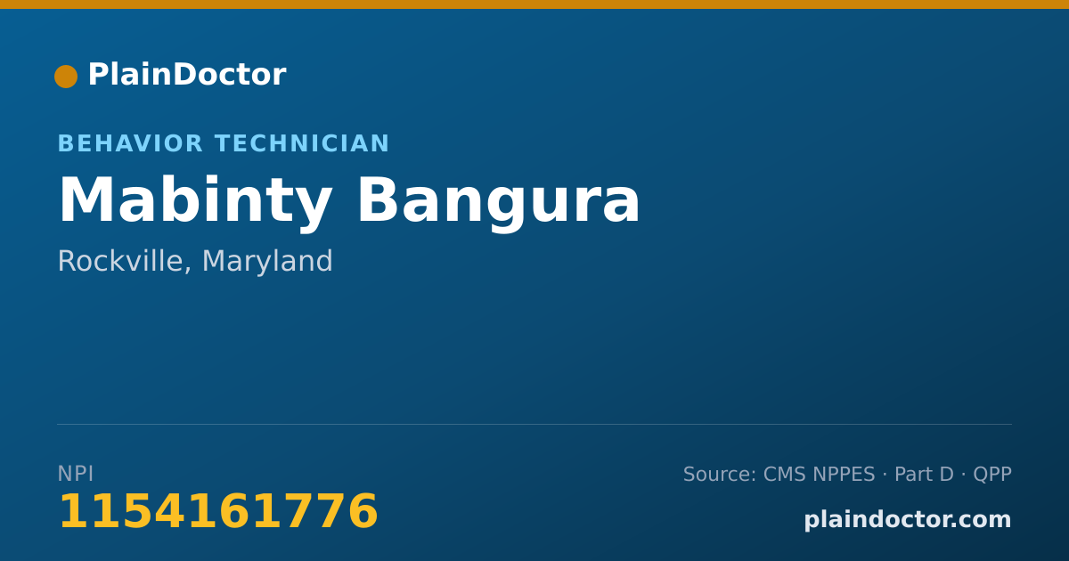 Shareable card for Mabinty Bangura - Behavior Technician, Rockville, MD
