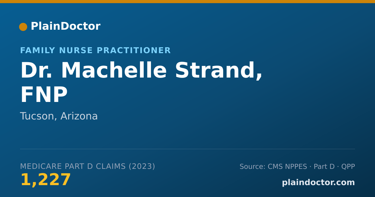 Shareable card for Machelle Strand, FNP - Family Nurse Practitioner, Tucson, AZ