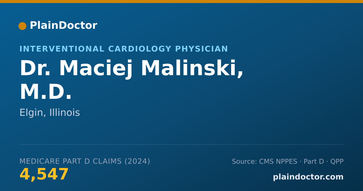 Shareable card for Maciej Malinski, M.D. - Interventional Cardiology Physician, Elgin, IL