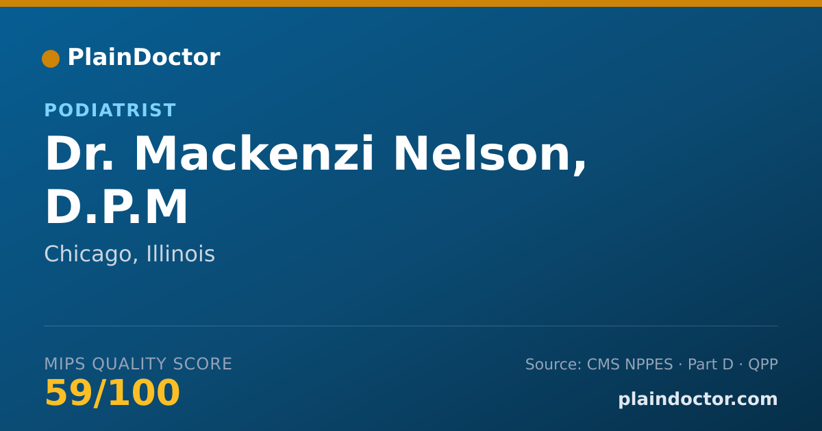 Shareable card for Mackenzi Nelson, D.P.M - Foot & Ankle Surgery Podiatrist, Chicago, IL