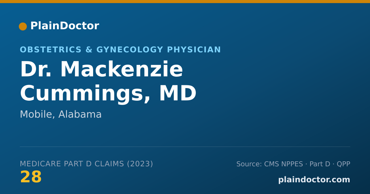 Shareable card for Mackenzie Cummings, MD - Obstetrics & Gynecology Physician, Mobile, AL