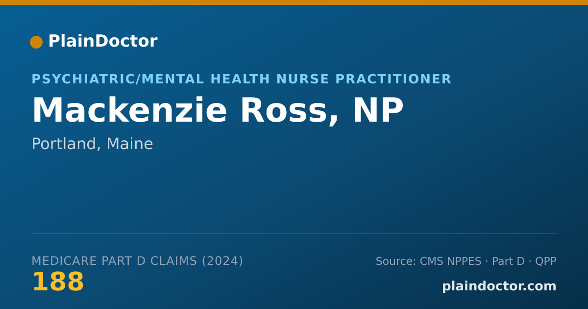 Shareable card for Mackenzie Ross, NP - Psychiatric/Mental Health Registered Nurse, Portland, ME