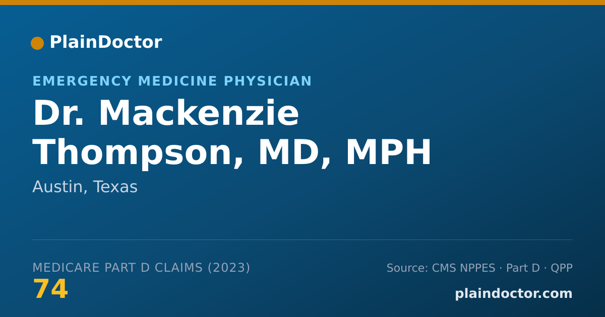 Shareable card for Mackenzie Thompson, MD, MPH - Emergency Medicine Physician, Austin, TX