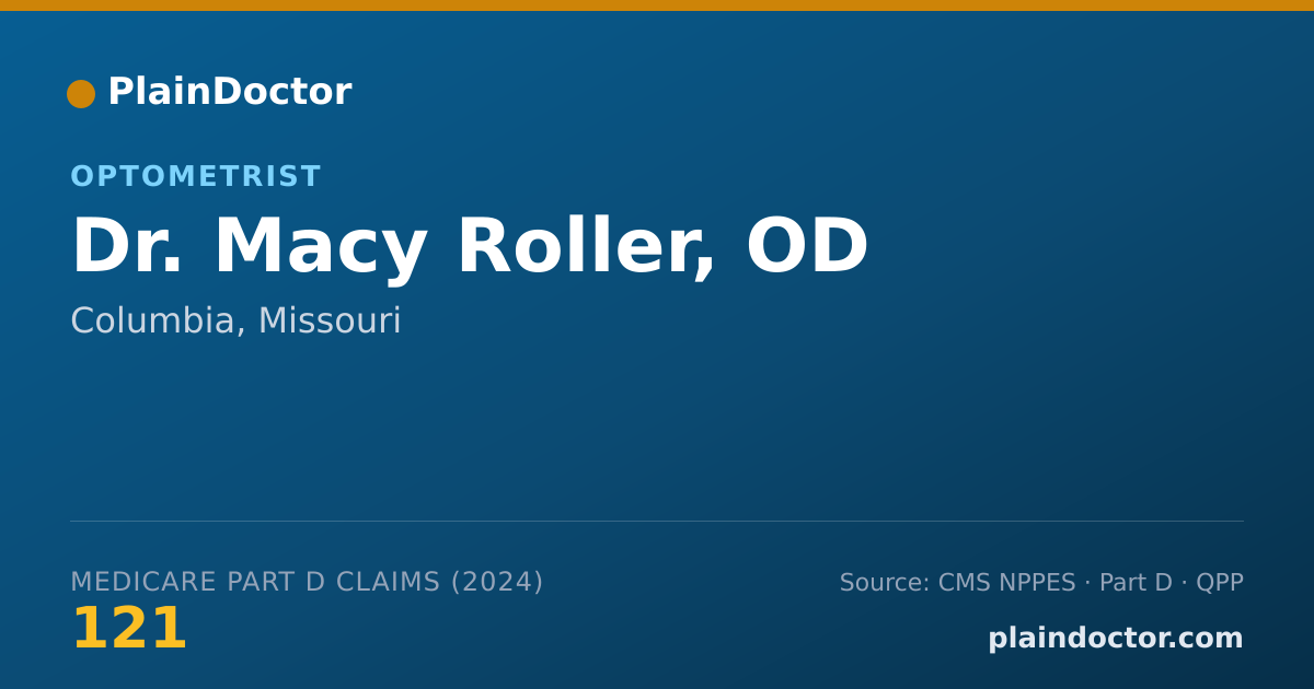 Shareable card for Macy Roller, OD - Optometrist, Columbia, MO