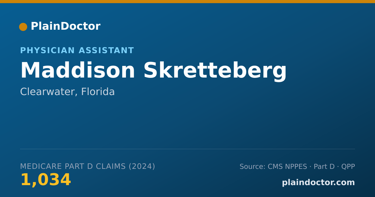 Shareable card for Maddison Skretteberg - Physician Assistant, Clearwater, FL
