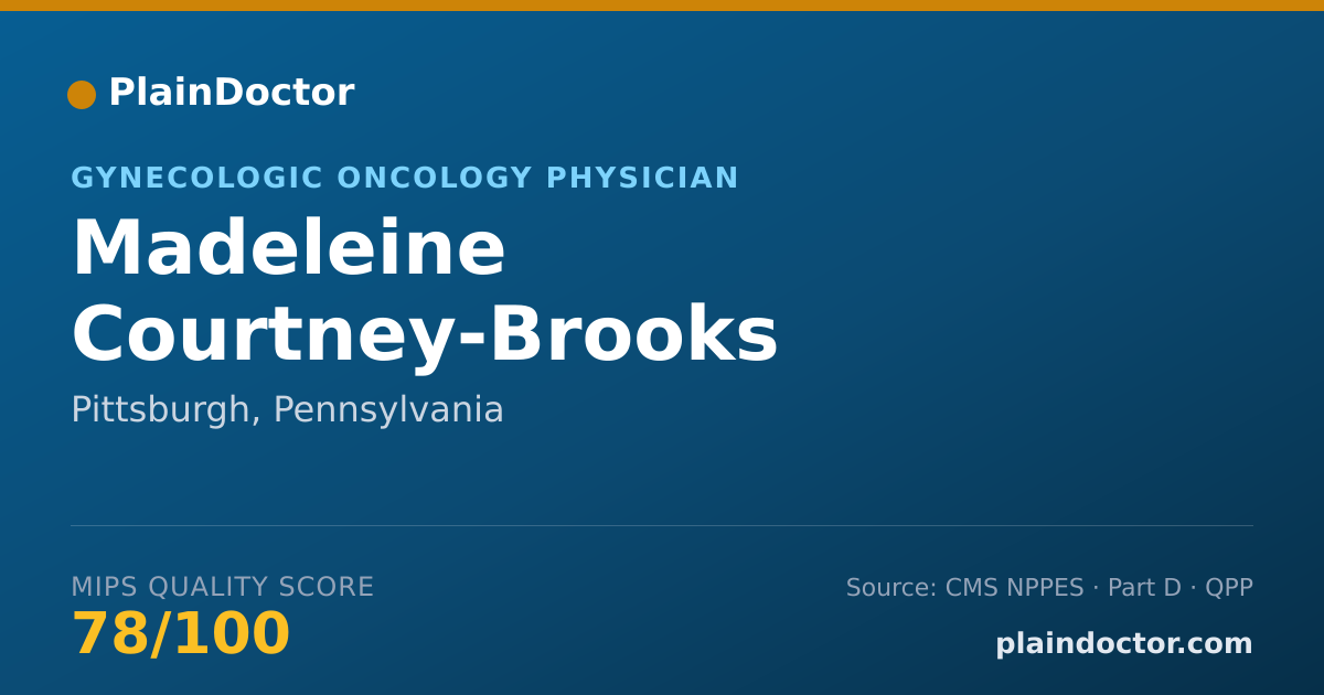 Shareable card for Madeleine Courtney-Brooks - Gynecologic Oncology Physician, Pittsburgh, PA