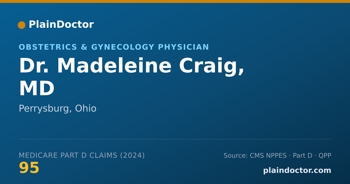 Shareable card for Madeleine Craig, MD - Obstetrics & Gynecology Physician, Perrysburg, OH
