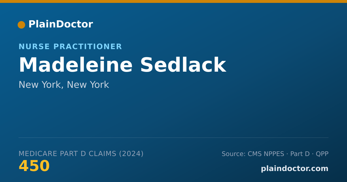 Shareable card for Madeleine Sedlack - Registered Nurse, New York, NY