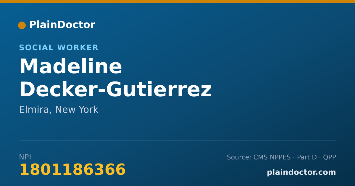 Shareable card for Madeline Decker-Gutierrez - Social Worker, Elmira, NY