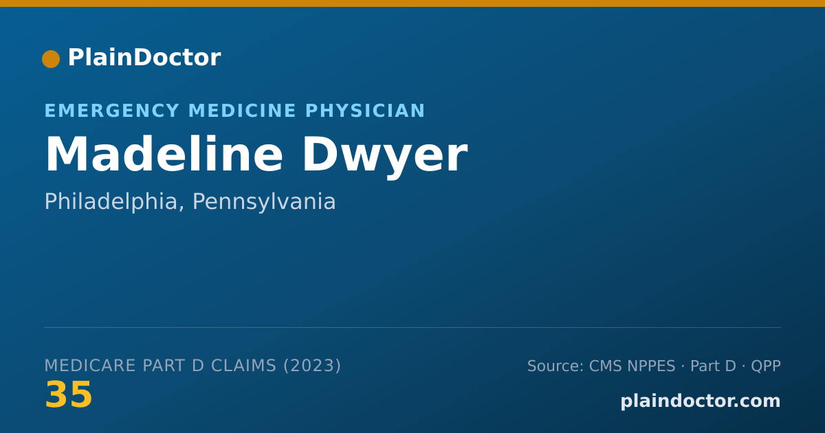 Shareable card for Madeline Dwyer - Emergency Medicine Physician, Philadelphia, PA