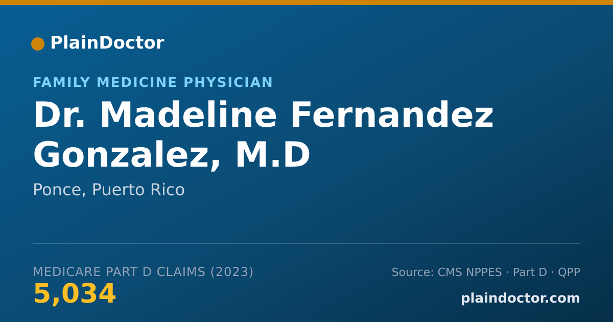 Shareable card for Madeline Fernandez Gonzalez, M.D - Family Medicine Physician, Ponce, PR
