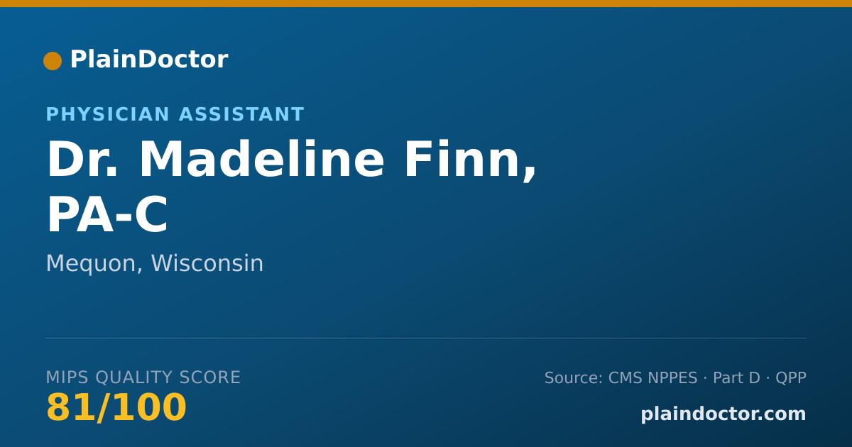Shareable card for Madeline Finn, PA-C - Physician Assistant, Mequon, WI