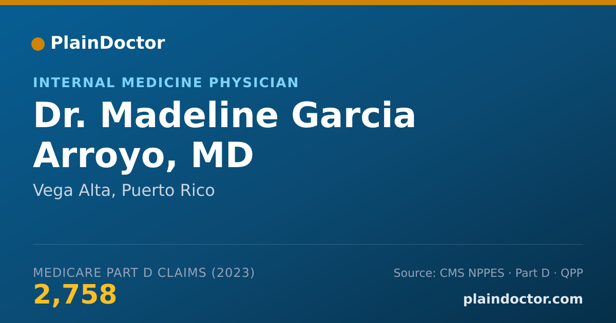 Shareable card for Madeline Garcia Arroyo, MD - Internal Medicine Physician, Vega Alta, PR