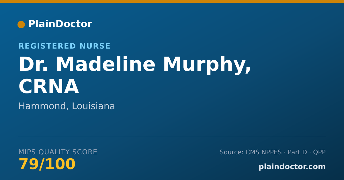 Shareable card for Madeline Murphy, CRNA - Registered Nurse, Hammond, LA