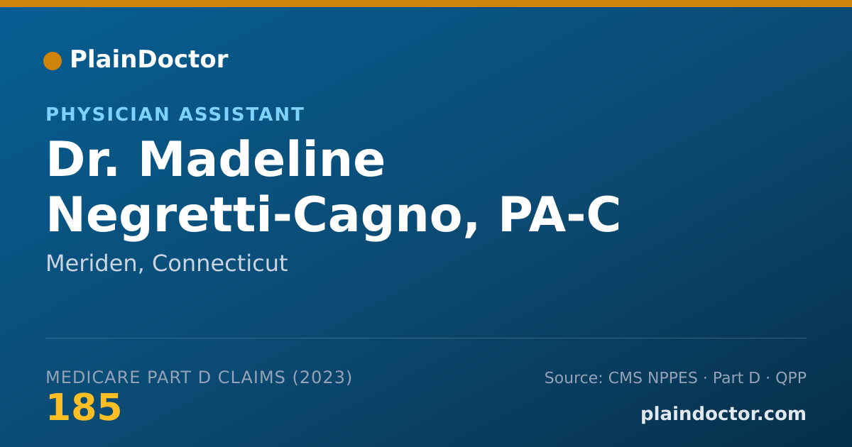 Shareable card for Madeline Negretti-Cagno, PA-C - Physician Assistant, Meriden, CT